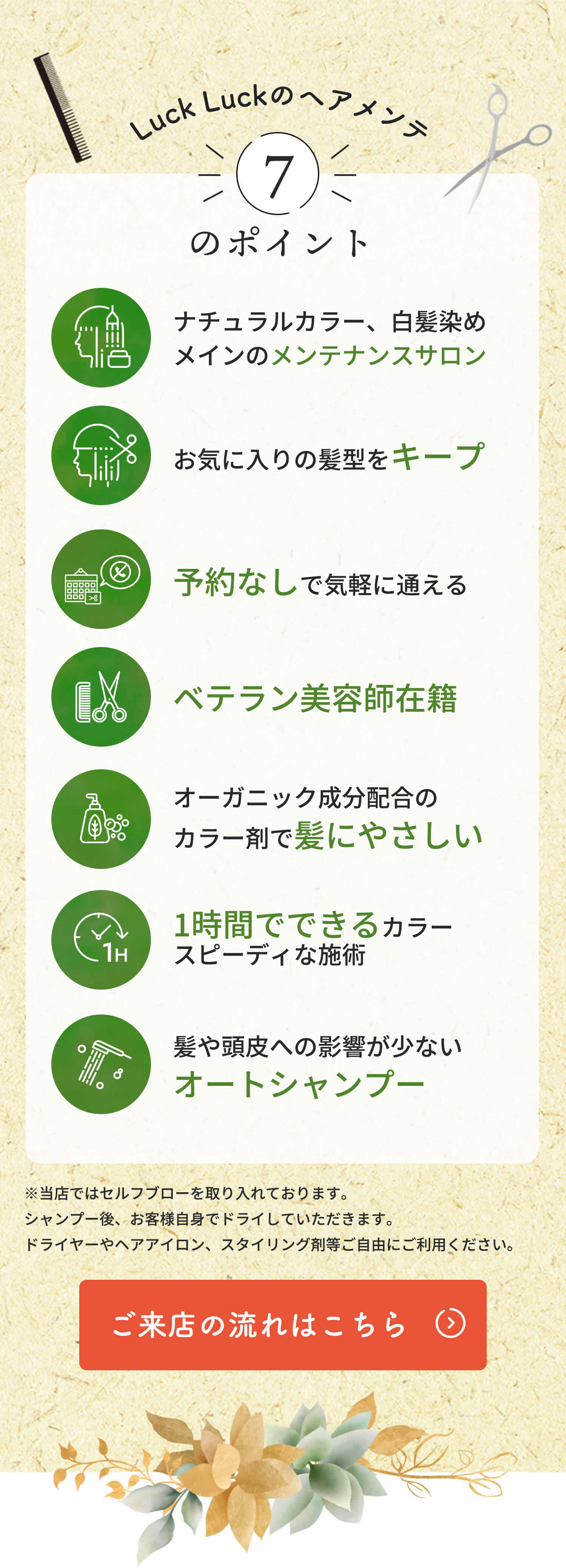 Luck Luck�̃w�A�����e7�̃|�C���g